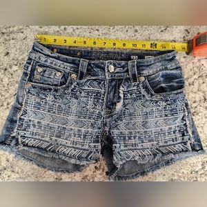 Miss Me Distressed Printed Shorts 27